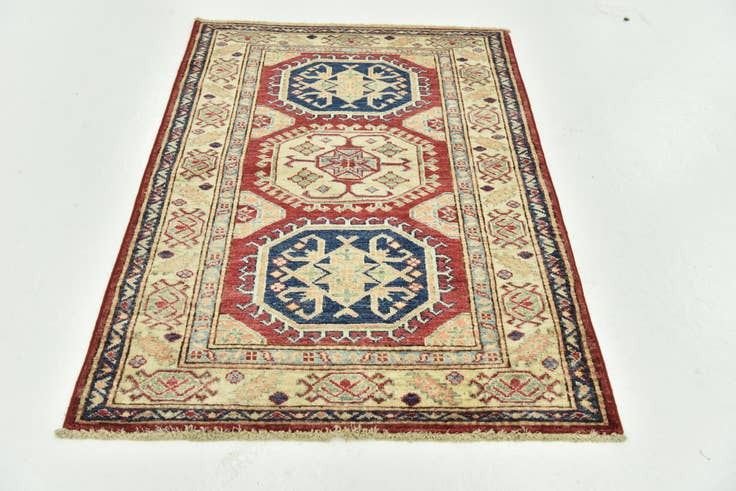 Detail image of 85cm x 115cm anudado a mano Kazak Alfombra