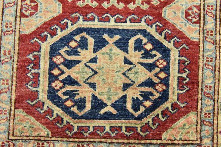 Detail image of 85cm x 115cm anudado a mano Kazak Alfombra