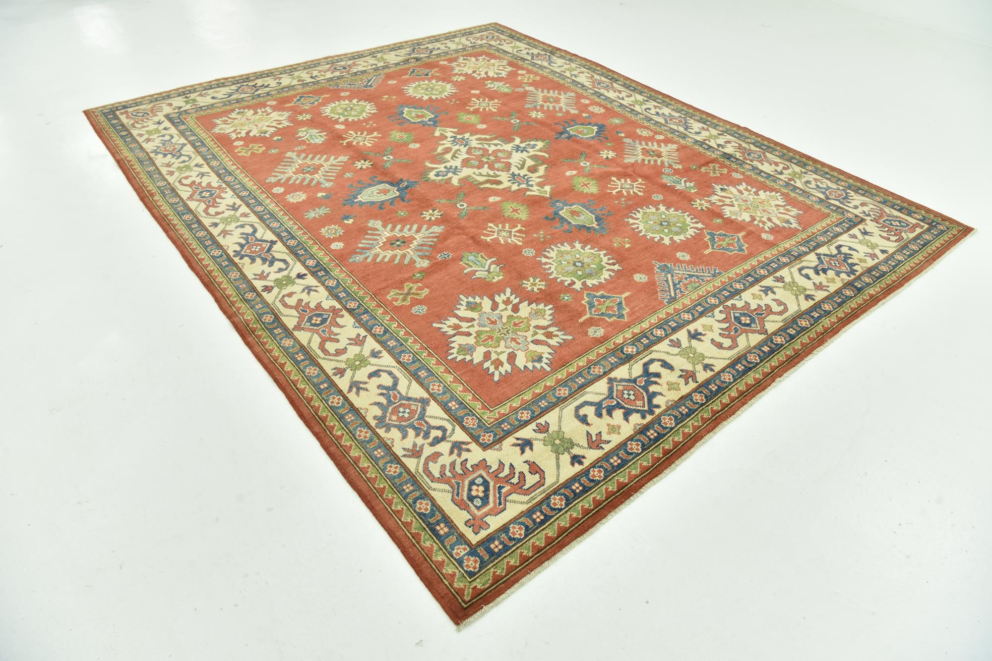 6' 1 x 9' 10 Hand Knotted Kazak Rug