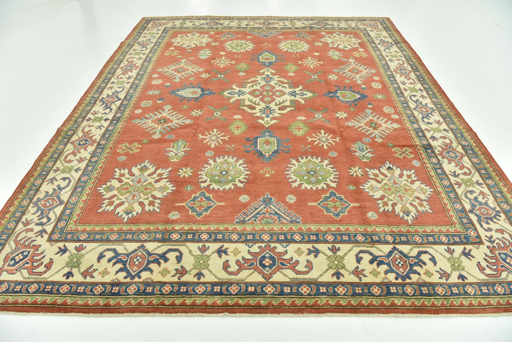 6' 1 x 9' 10 Hand Knotted Kazak Rug