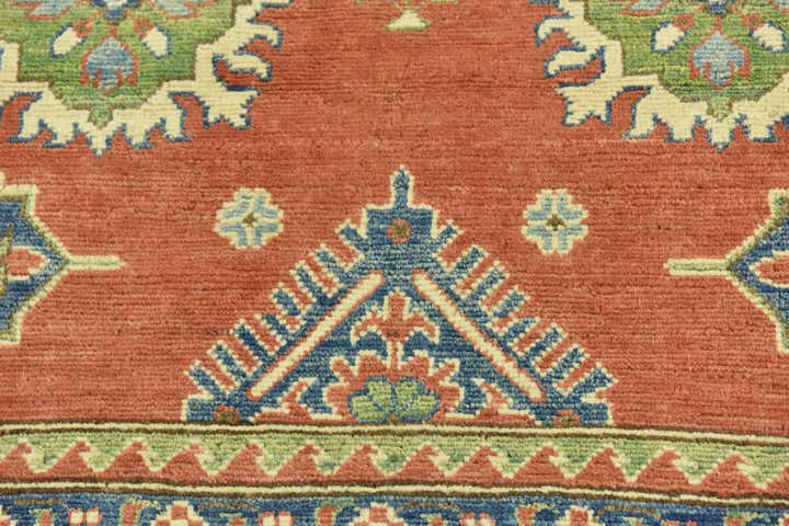 6' 1 x 9' 10 Hand Knotted Kazak Rug