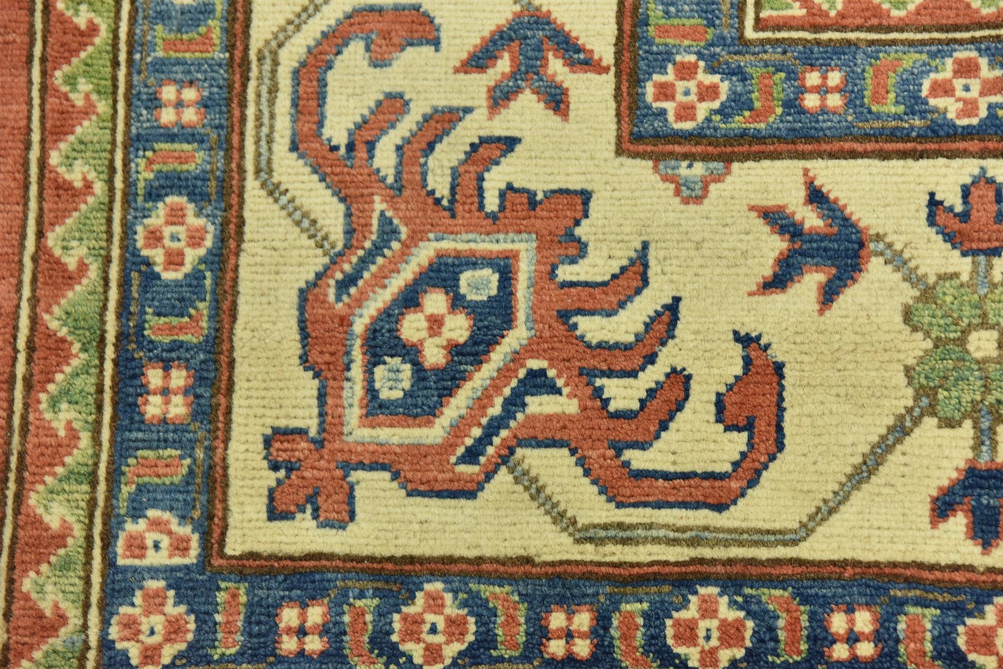 6' 1 x 9' 10 Hand Knotted Kazak Rug