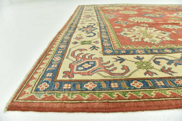 6' 1 x 9' 10 Hand Knotted Kazak Rug