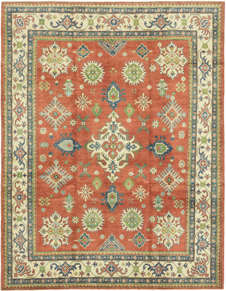 Detail image of 6' 1 x 9' 10 Hand Knotted Kazak Rug