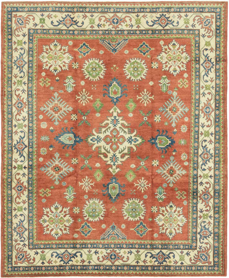 Detail image of 6' 1 x 9' 10 Hand Knotted Kazak Rug