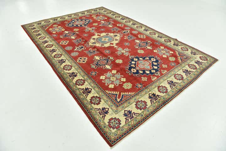 6' 8 x 9' 8 Hand Knotted Kazak Rug