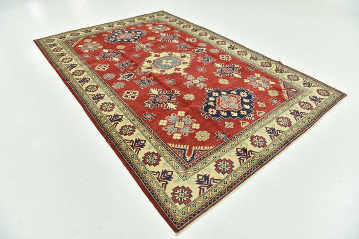 Detail image of 6' 8 x 9' 8 Hand Knotted Kazak Rug