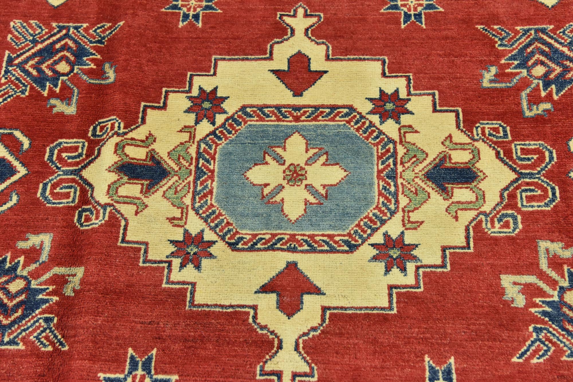 6' 8 x 9' 8 Hand Knotted Kazak Rug