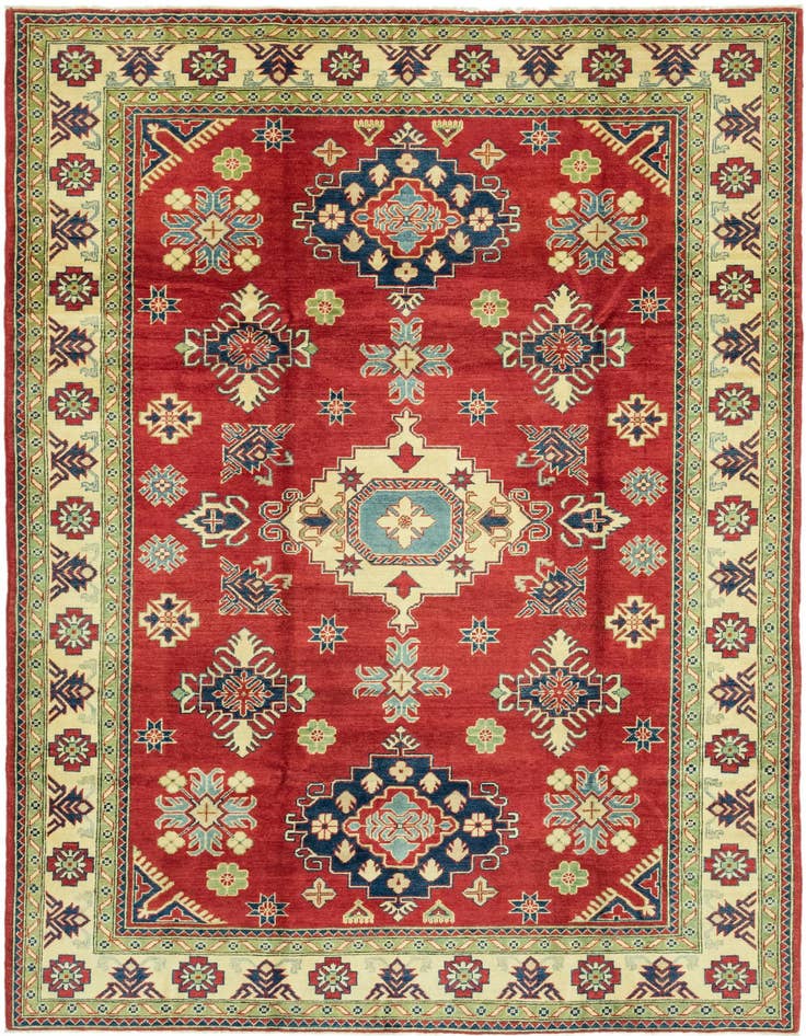 Detail image of 6' 8 x 9' 8 Hand Knotted Kazak Rug