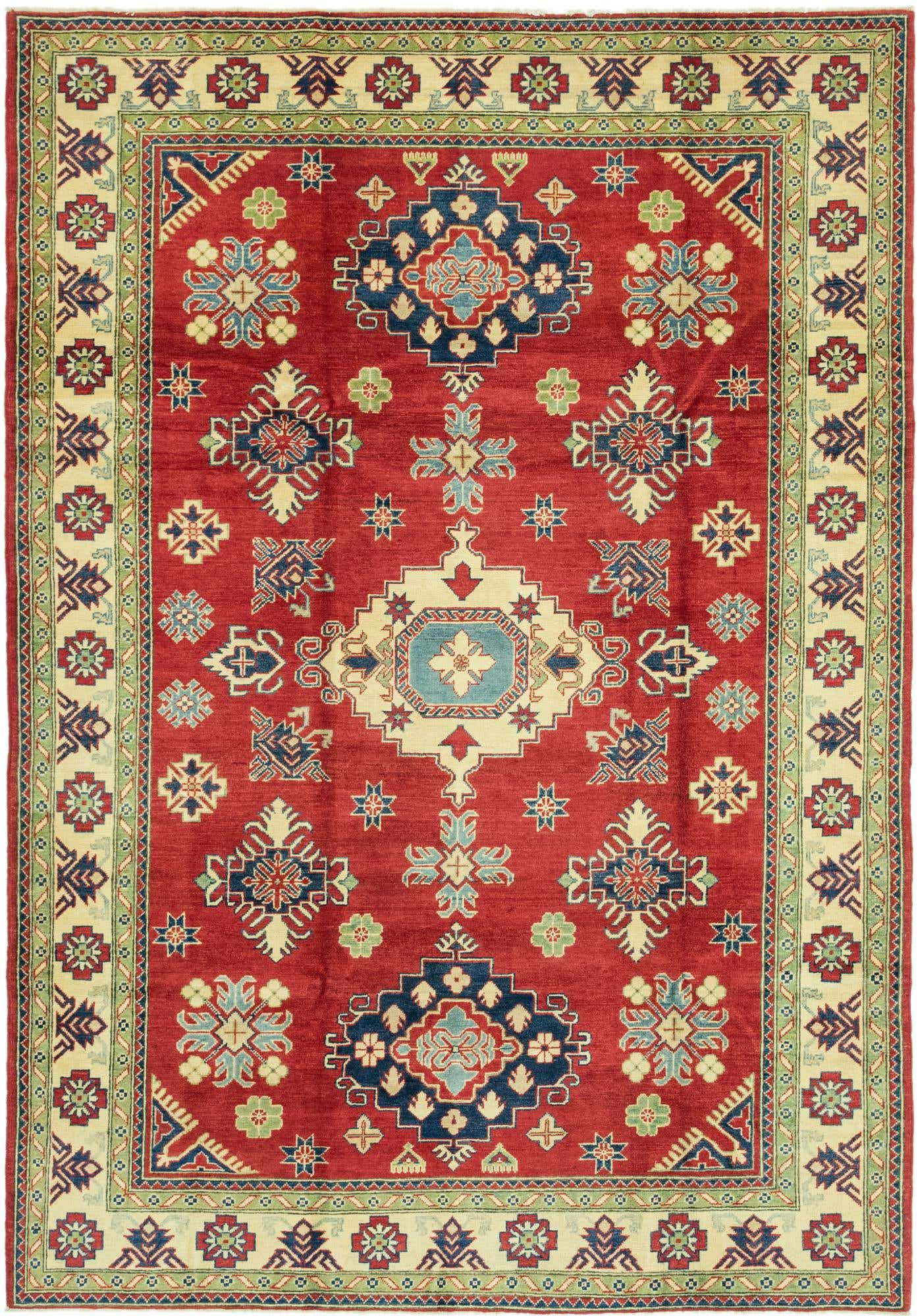 6' 8 x 9' 8 Hand Knotted Kazak Rug