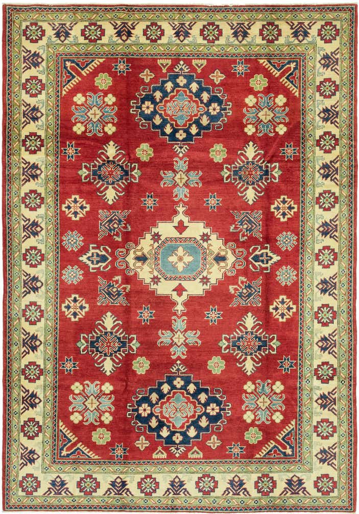 6' 8 x 9' 8 Hand Knotted Kazak Rug