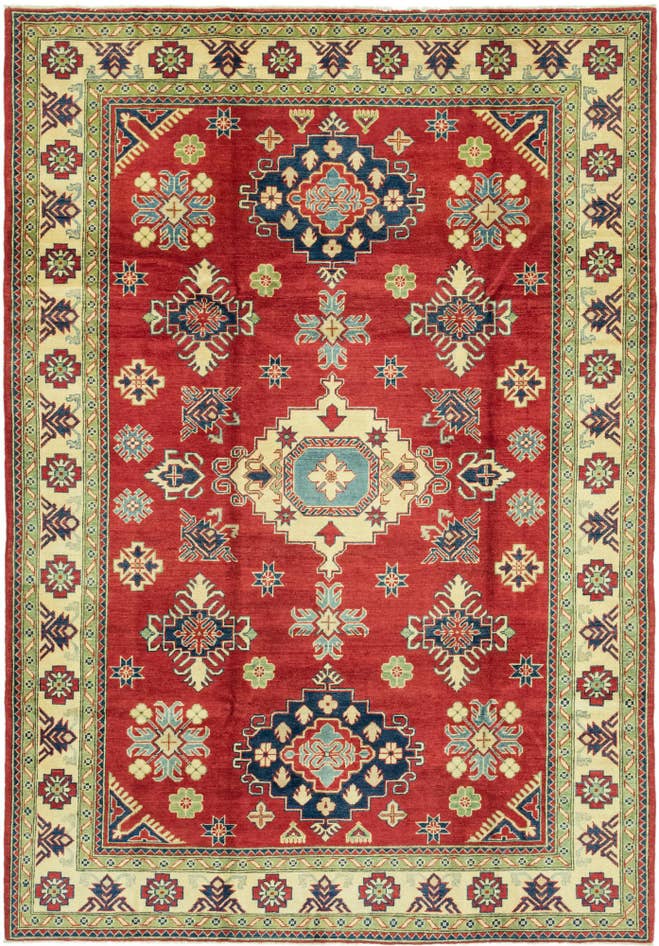 Detail image of 6' 8 x 9' 8 Hand Knotted Kazak Rug