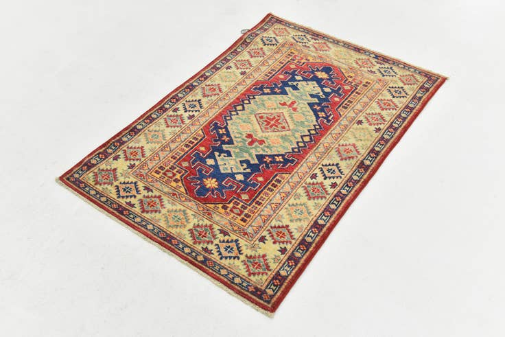 Detail image of 2' 8 x 4' Hand Knotted Kazak Rug