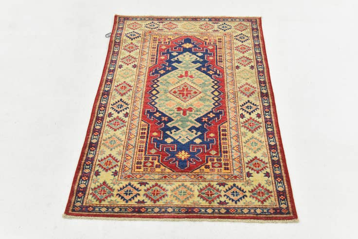 Detail image of 2' 8 x 4' Hand Knotted Kazak Rug