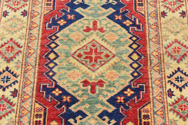 Detail image of 2' 8 x 4' Hand Knotted Kazak Rug