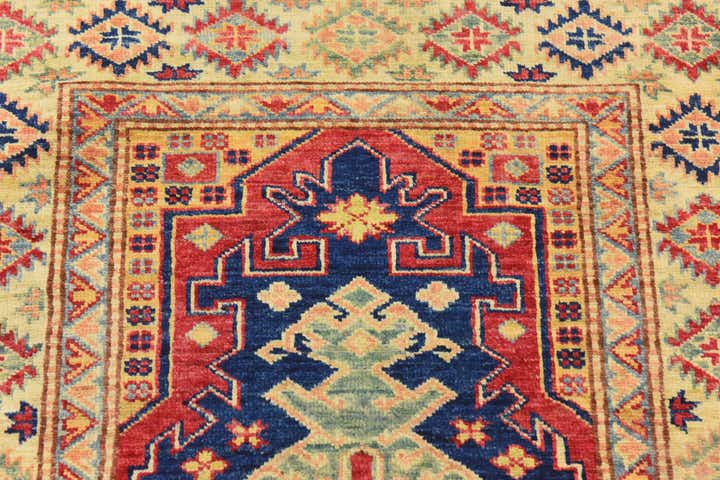 2' 8 x 4' Hand Knotted Kazak Rug
