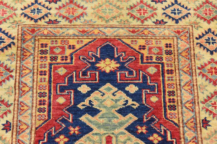 Detail image of 2' 8 x 4' Hand Knotted Kazak Rug