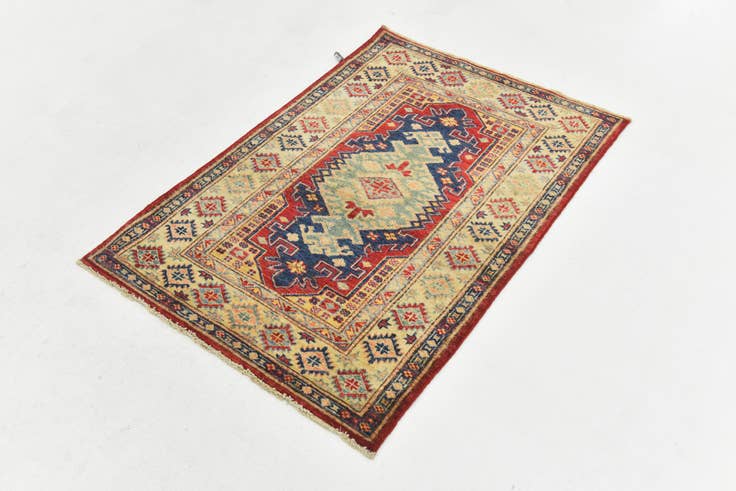 Detail image of 2' 10 x 4' 2 Hand Knotted Kazak Oriental Rug