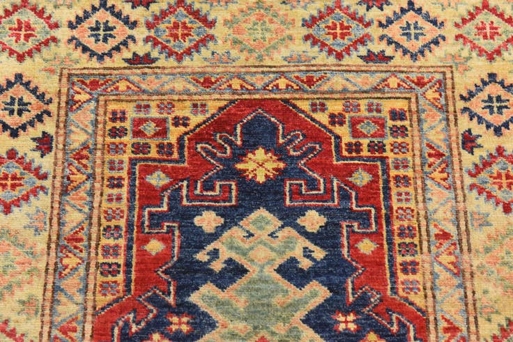 Detail image of 2' 10 x 4' 2 Hand Knotted Kazak Oriental Rug