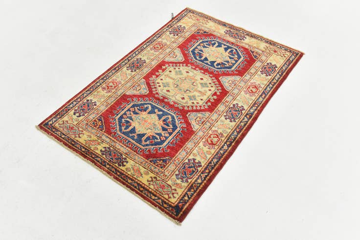 Detail image of 2' 9 x 4' Hand Knotted Kazak Rug
