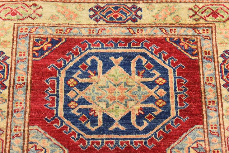 Detail image of 2' 9 x 4' Hand Knotted Kazak Rug
