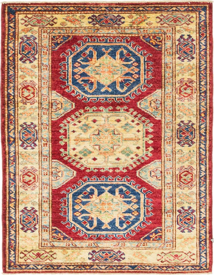 Detail image of 2' 9 x 4' Hand Knotted Kazak Rug
