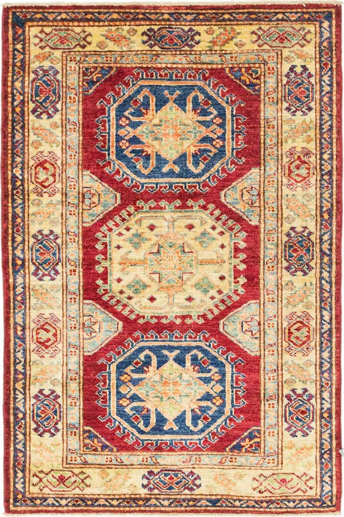 2' 9 x 4' Hand Knotted Kazak Rug
