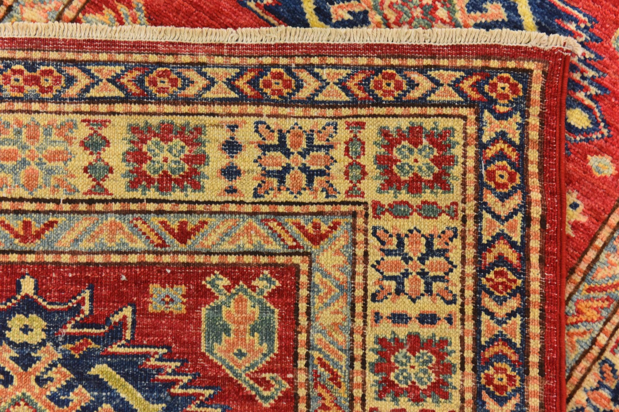 80cm x 120cm anudado a mano Kazak Alfombra Oriental