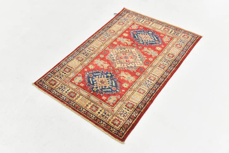 Detail image of 2' 8 x 4' Hand Knotted Kazak Oriental Rug