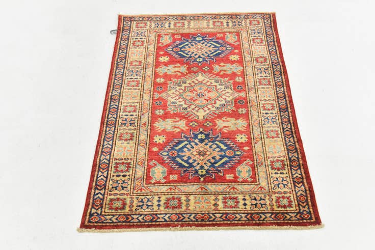 Detail image of 2' 8 x 4' Hand Knotted Kazak Oriental Rug