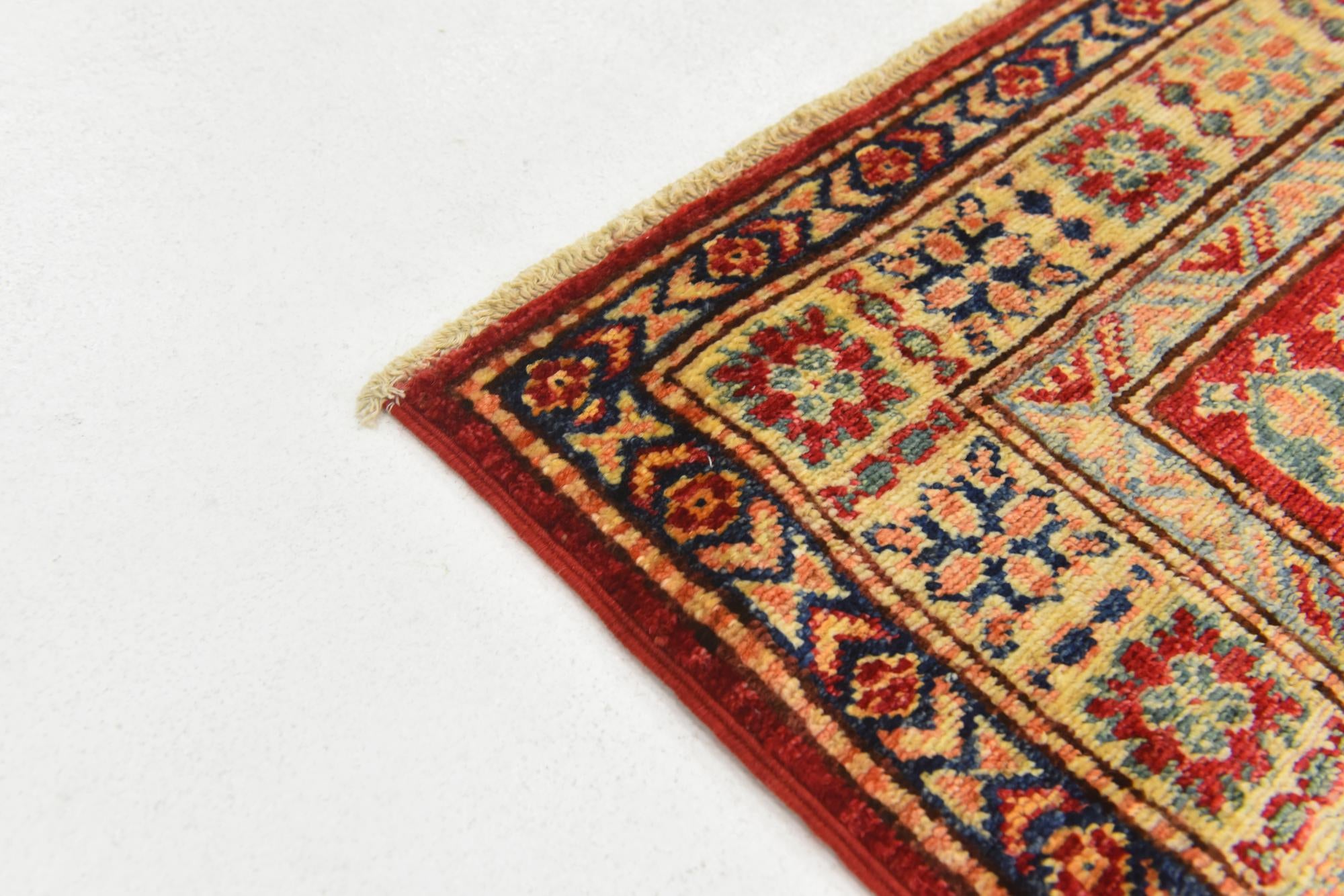 80cm x 120cm anudado a mano Kazak Alfombra Oriental