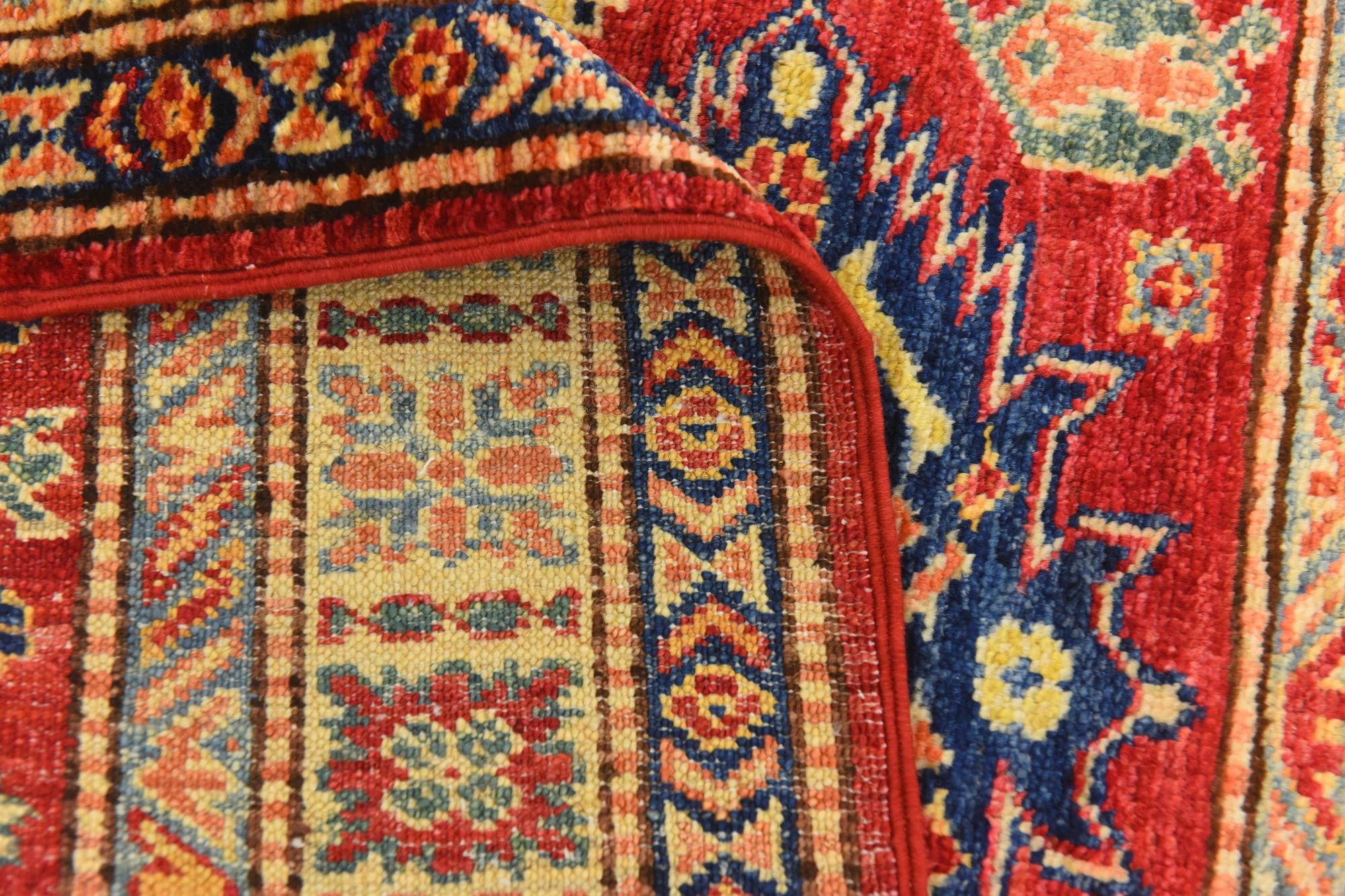 80cm x 120cm anudado a mano Kazak Alfombra Oriental