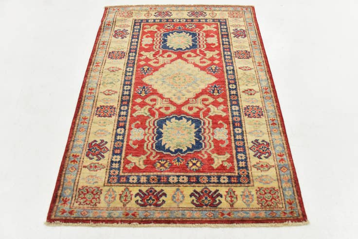 Detail image of 2' 9 x 3' 10 Hand Knotted Kazak Oriental Rug