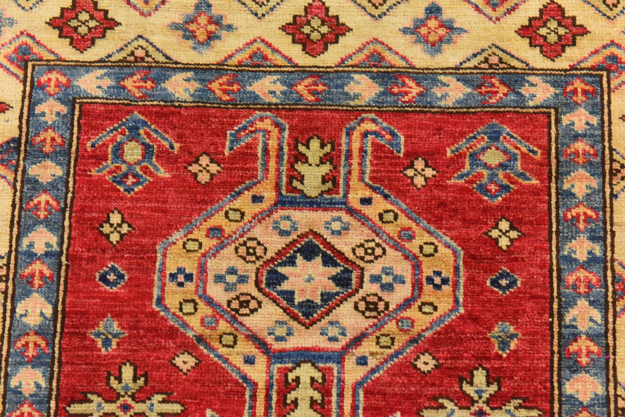 2' 7 x 3' 9 Hand Knotted Kazak Oriental Rug