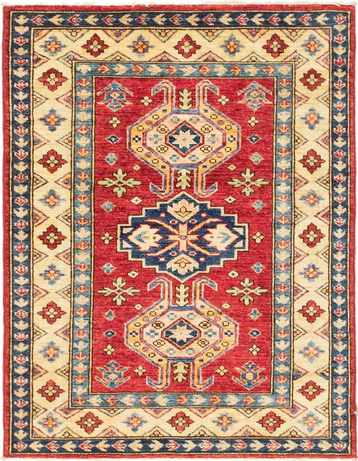 Detail image of 2' 7 x 3' 9 Hand Knotted Kazak Oriental Rug