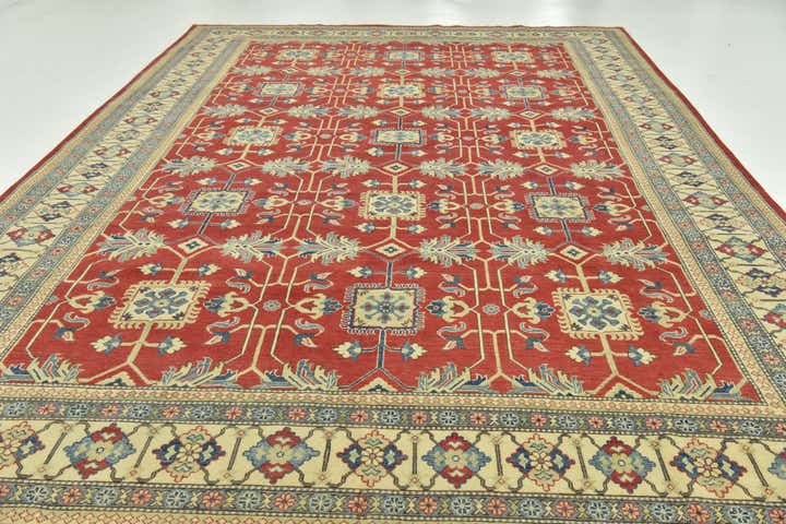 9' 9 x 13' 9 Hand Knotted Kazak Rug
