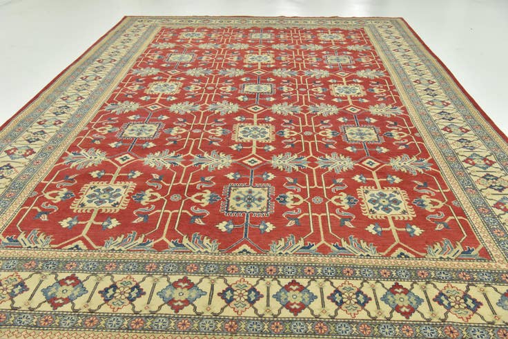Detail image of 9' 9 x 13' 9 Hand Knotted Kazak Rug