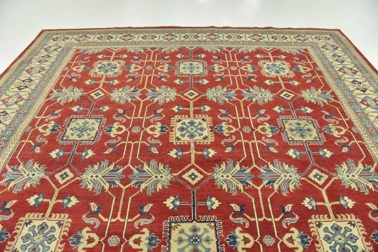 Detail image of 9' 9 x 13' 9 Hand Knotted Kazak Rug