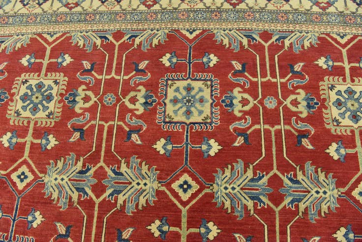 Detail image of 9' 9 x 13' 9 Hand Knotted Kazak Rug