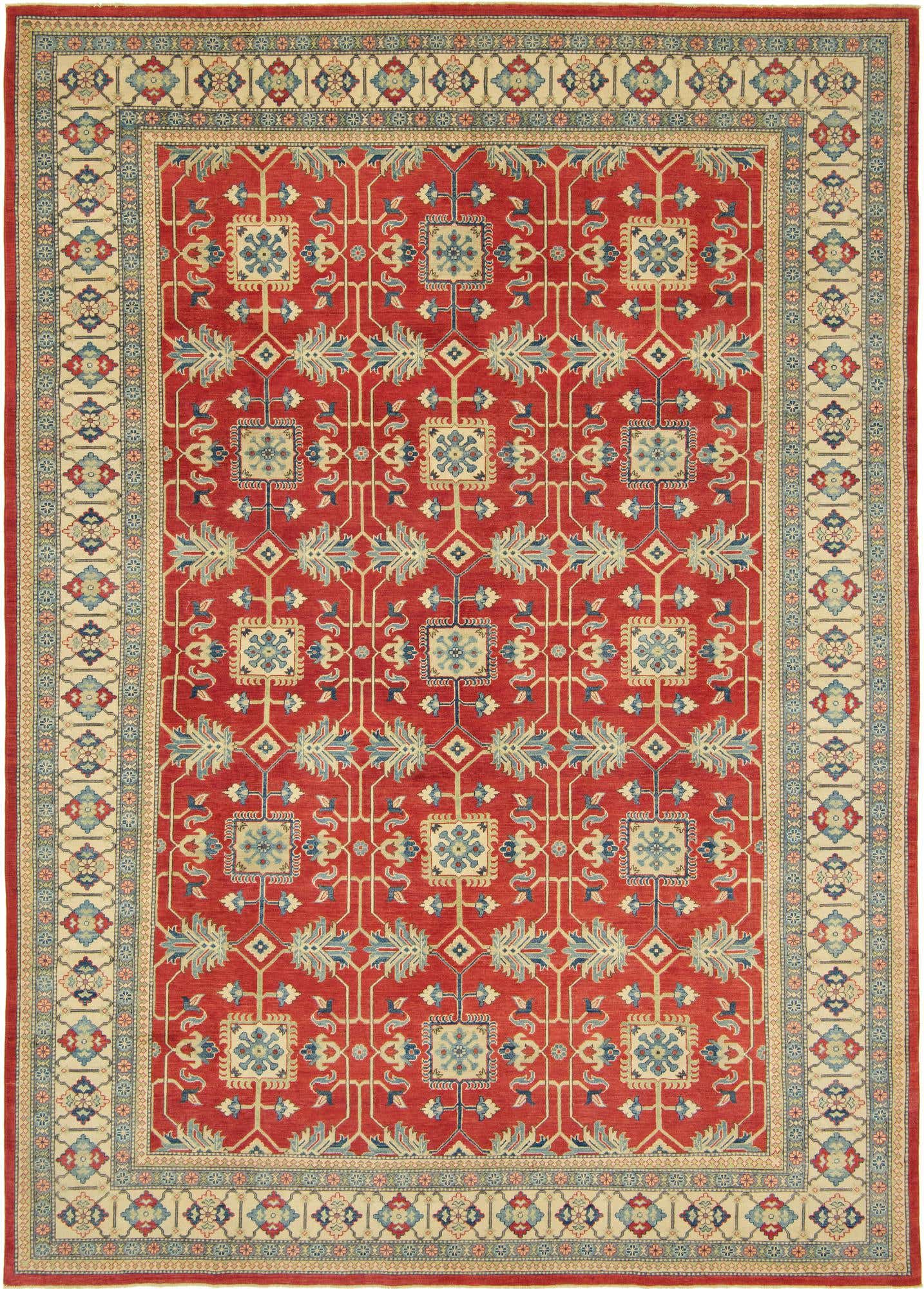 9' 9 x 13' 9 Hand Knotted Kazak Rug