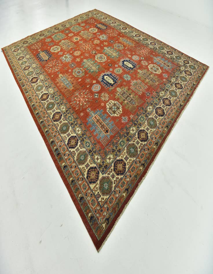 Detail image of 12' x 14' 8 Hand Knotted Kazak Rug