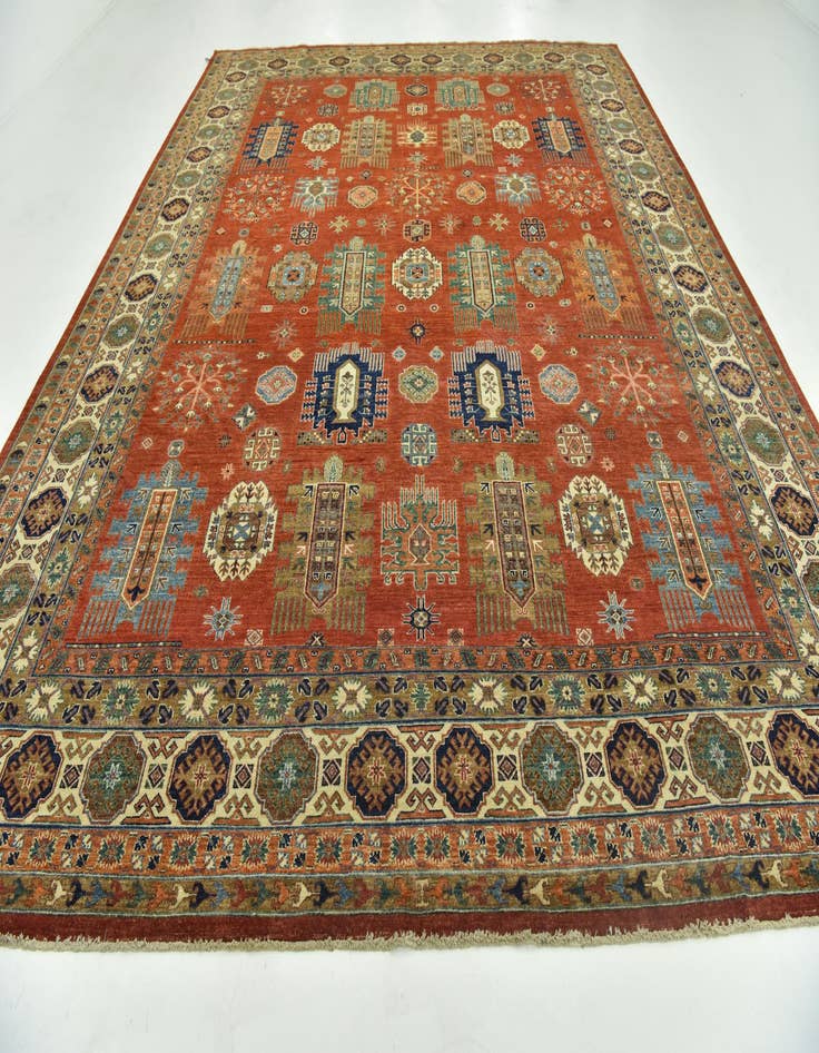 Detail image of 12' x 14' 8 Hand Knotted Kazak Rug