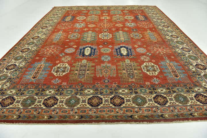 12' x 14' 8 Hand Knotted Kazak Rug