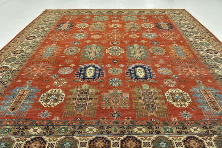 12' x 14' 8 Hand Knotted Kazak Rug