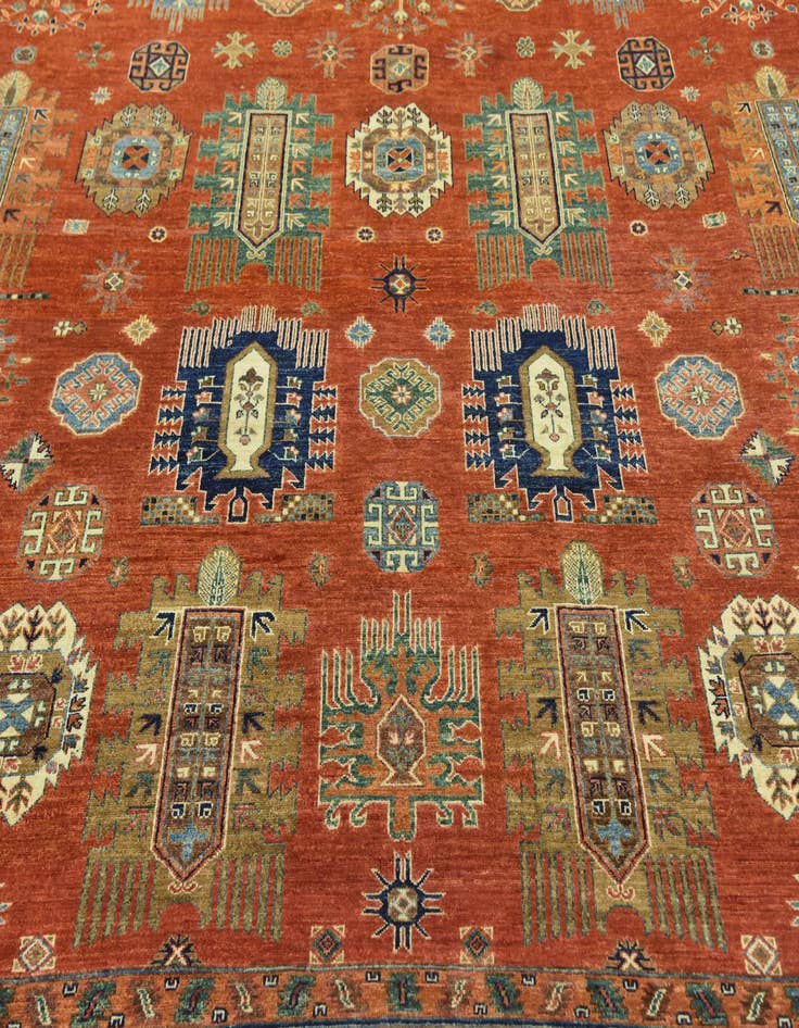 Detail image of 12' x 14' 8 Hand Knotted Kazak Rug