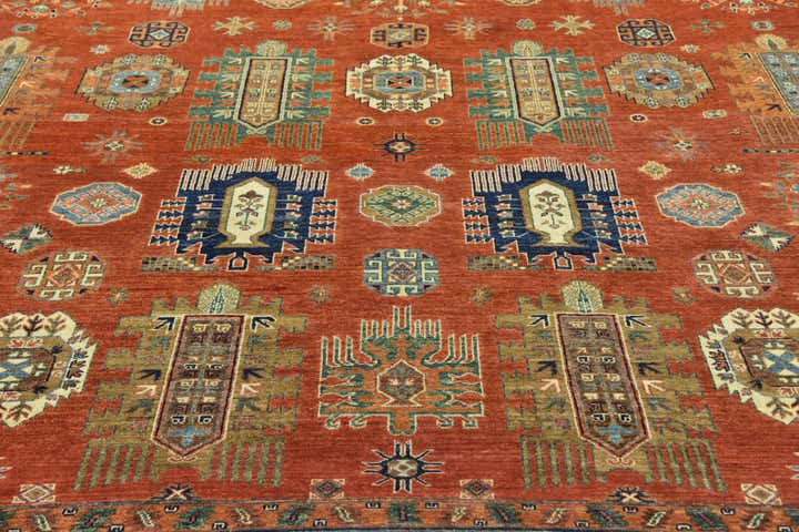 12' x 14' 8 Hand Knotted Kazak Rug