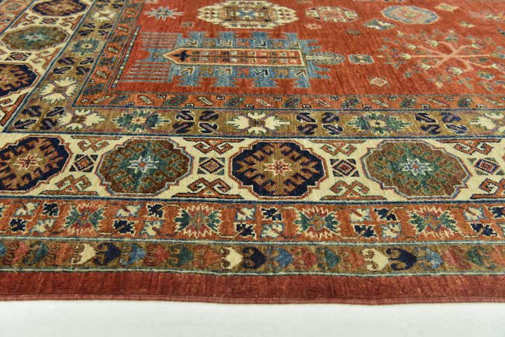 12' x 14' 8 Hand Knotted Kazak Rug