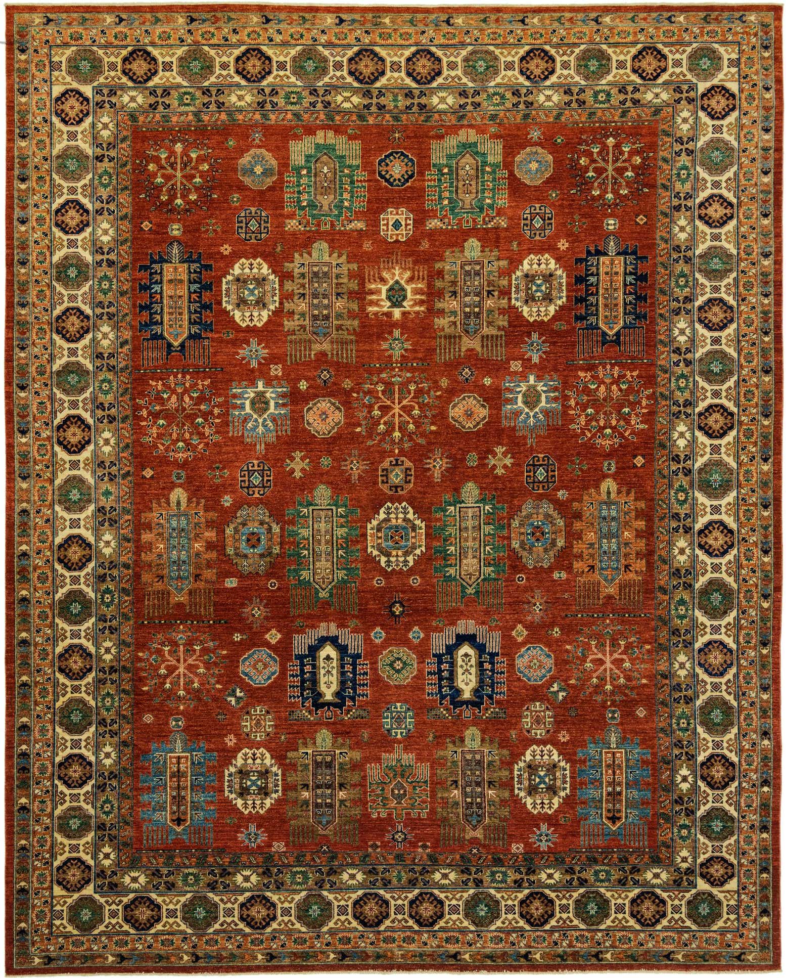 12' x 14' 8 Hand Knotted Kazak Rug