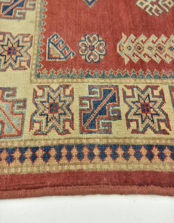 Detail image of 4' 2 x 6'  Hand Knotted Kazak Rug
