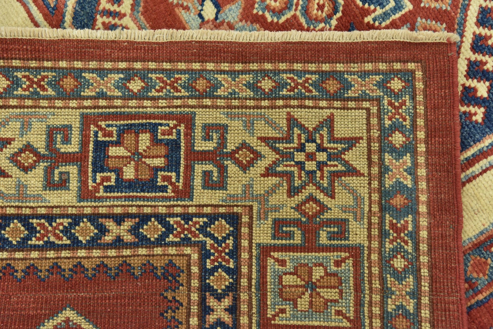 4' 9 x 6' 5 Hand Knotted Kazak Rug